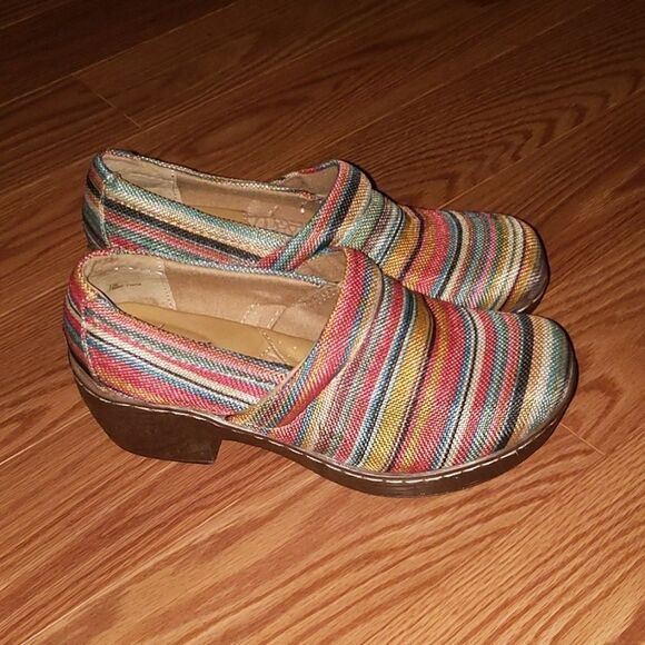 b.o.c. Born Nadiyya Striped Canvas Clogs Size 7.5M - Picture 5 of 8